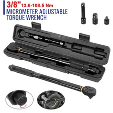 Ratcheting Torque Wrench 3/8" Socket Square Drive 13.6-108.5 Nm Car Wheel Wrench