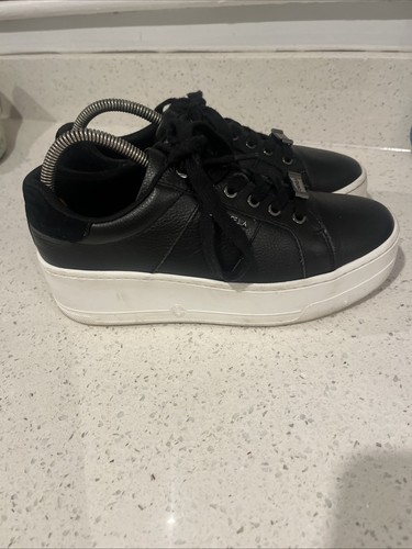 Carvela lace black white - black, /