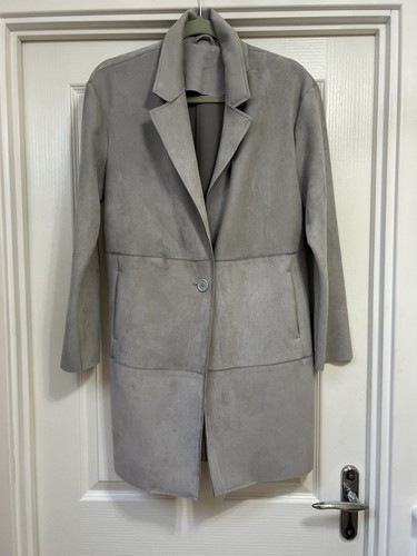 Primark grey faux suede - suede, coat