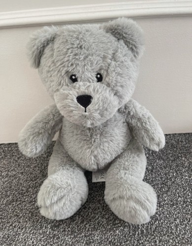 Grey teddy bear - bear, plush