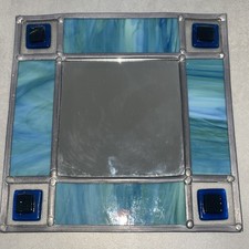 Vintage Retro Blue Stained