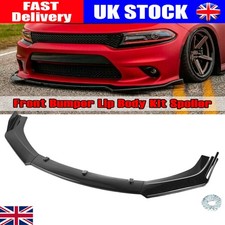 Universal Car Glossy Black Front Bumper Lip Spoiler Splitter Protector Kit UK