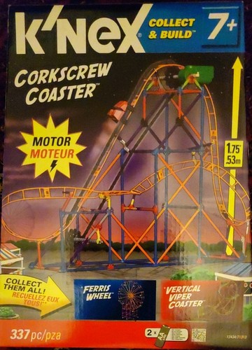 Knex corkscrew coaster - corkscrew, coaster-