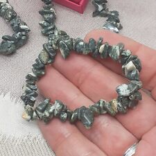 Gemstone Chip Stretchy Bracelet-Preseli Bluestone Spiritual GROWTH