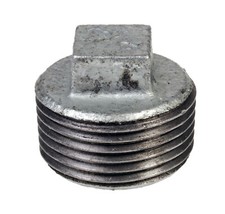 Malleable Iron Hollow Plain Blanking Plug Fittings with Male BSP Tapered Threads