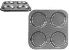 Chef Aid 4 Large Muffin Yorkshire Pudding Mould Cupcake Baking Tray Bakeware New