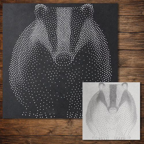 Realistic badger stipple art - badger,