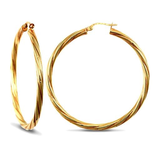 Creole earrings 9ct yellow - creole,