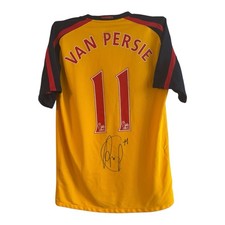 Robin van Persie signed ORIGINAL Shirt EXACT PROOF JERSEY ARSENAL 08 09 Away