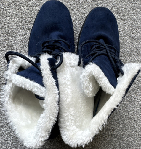 Men navy blue faux suede - men's,