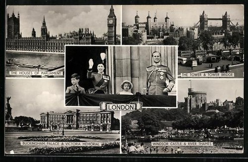 Postcard london tower and - postcard,