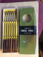 Vintage Fondue Forks x6