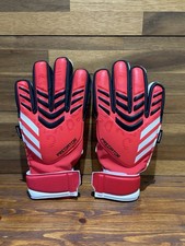 Adidas Predator Match Fingersave Goalkeeper Gloves Red / Black Size 6 New