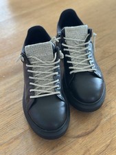 Black Leather Sneakers - Size