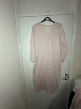 Ladies M&S Dusky  Pink Cotton Long Nightdress Size Small Brand New No Tags Bx2