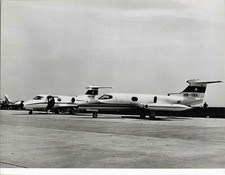 LEAR JET 23 & 24 SWISS SWITZERLAND HB-VBA HB-VAI VINTAGE PHOTO PRIVATE LEARJET