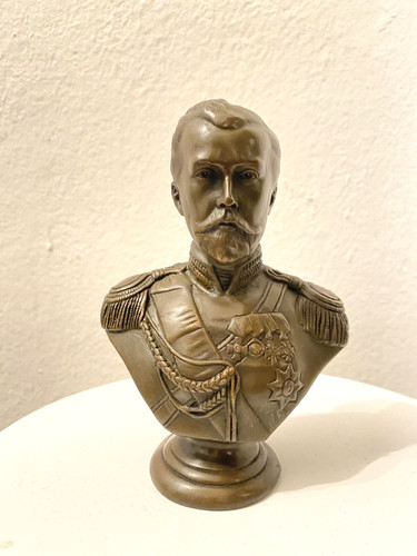Bronze bust tsar nicholas - bust,