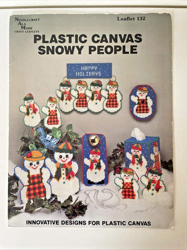 Plastic canvas snowy people - plastic,