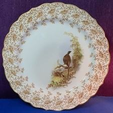 RARE Royal Worcester VITREOUS CHINA  PHEASANT CABINET PLATE