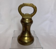 Antique / Vintage Bell Shaped Brass 1LB One Pound Weight Paperweight George V