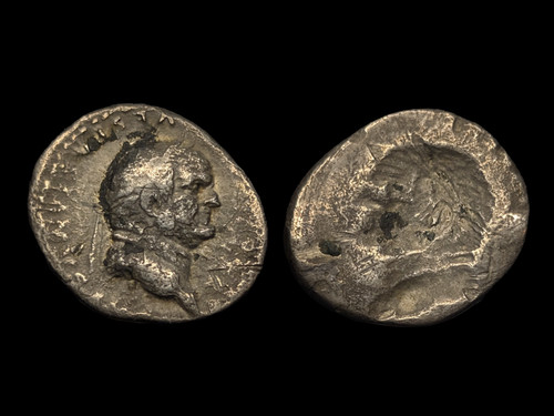 Vespasian brockage denarius - ar,