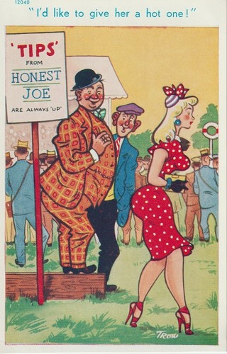 Vintage saucy seaside postcard - seaside,
