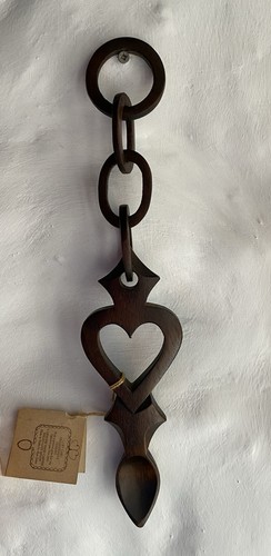 Welsh love spoon wooden - love,