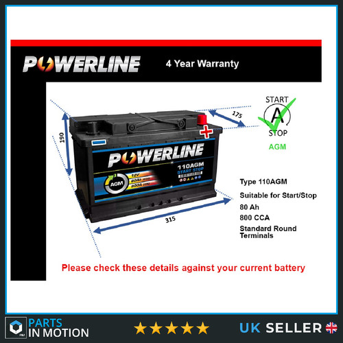 Agm battery fits volvo - fits,
