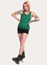 Women's Green Leopard Tank Top