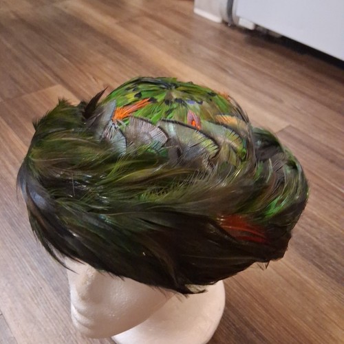 Peacock feather hat vintage - feather, hat,