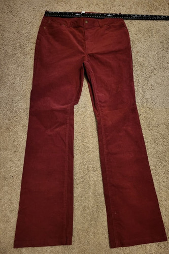 Woman within burgandy corduroy - woman,