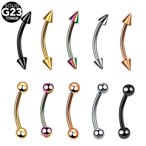 Curved eyebrow bar - curved,