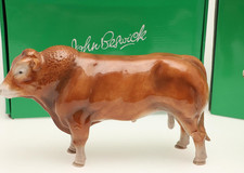 Limousin Bull Figure ~ John Beswick Animal Porcelain JBF73 Original Box 14 cm H