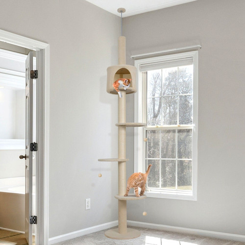 Floor ceiling cat tree - floor,