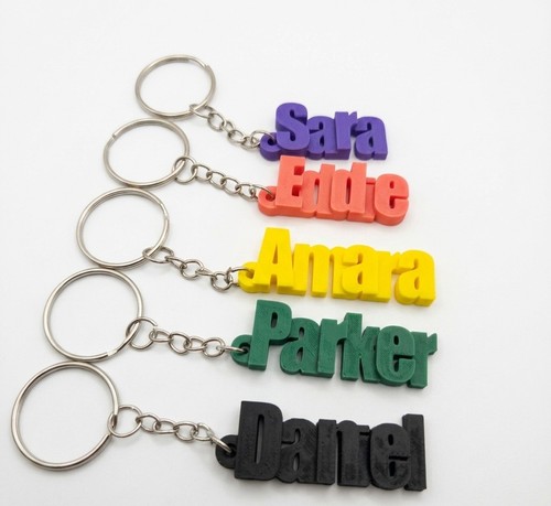 Personalised keyring name - name,