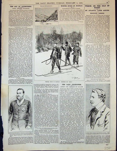 Old 1892 winter sport - sport, norway