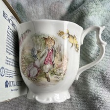 Royal Albert Jemima Puddleduck Mug Boxed 1st Quality Bone China Green Trim
