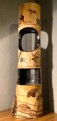 Japanese wooden bamboo root - bamboo,