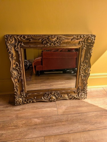 Ornate gold wall - gold, mirror