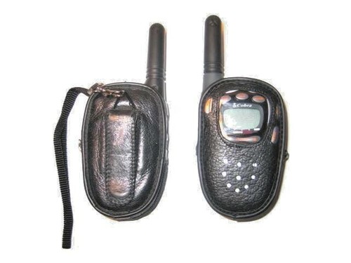 Leather case for cobra radios - leather,