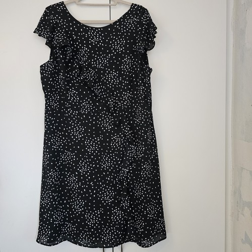 Wallis black spot dress 18 - spot, uk