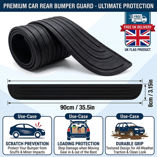 Car rear boot bumper - rear, sill
