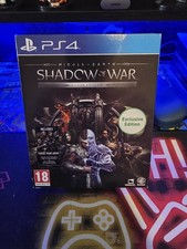 Middle-Earth: Shadow Of War Silver Edition PS4 Steel Book Case PlayStation 4