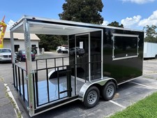 Black Food Trailer with Porch