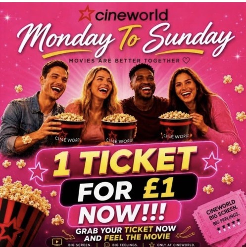 Cineworld cinema tickets - cineworld,