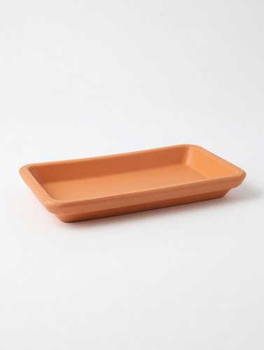 Terracotta trough saucer - terracotta,