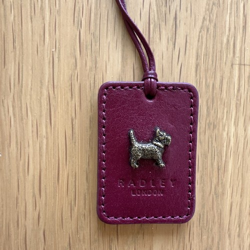Radley bag tag dark red - radley, red/