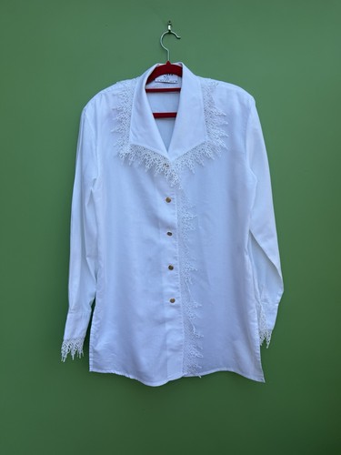 Vintage white lace - lace, blouse