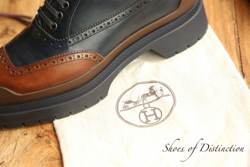 Hermes blue brown leather - hermes,