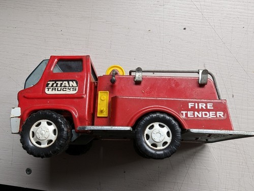Old metal tin - toy, truck